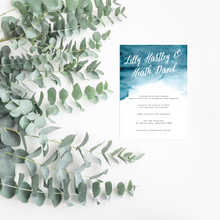 Load image into Gallery viewer, Blue Watercolour Wedding Invitation Suite - Misiu Papier
