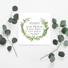 Load image into Gallery viewer, Watercolour Wreath Wedding Invitation Suite - Misiu Papier
