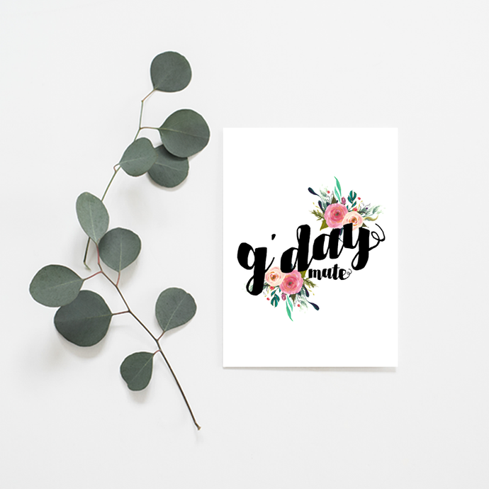 Floral G'day Mate - Misiu Papier
