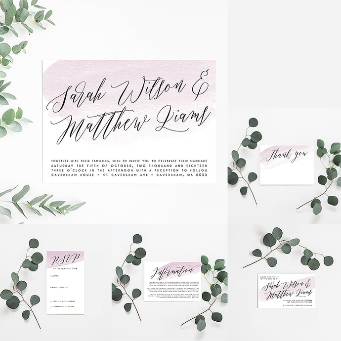 Understated Lilac Wedding Invitation Suite - Misiu Papier
